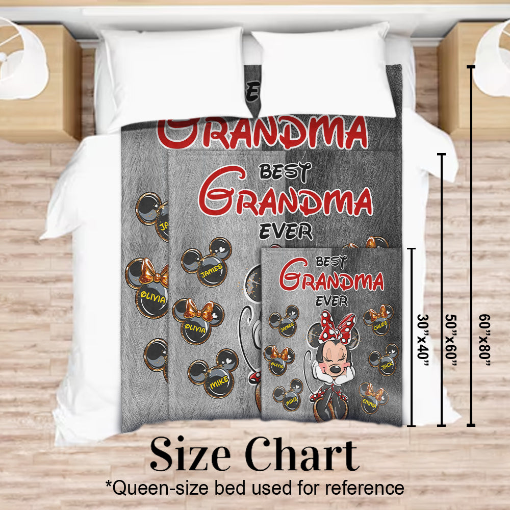 Personalized Minnie Mouse Blanket Best Grandma Ever Gift Blanket GradoCreations