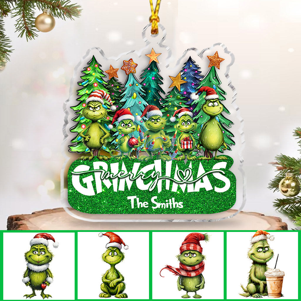 Personalized Grinch Christmas Ornament Custom Name Gift Ornament GradoCreations