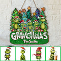 Personalized Merry Grinchmas 2 Layered Wood Sign for Christmas 2 Layered Wood Sign GradoCreations