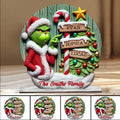 Personalized Grinch Christmas Decoration Big Freestanding Gift for Family 1 Layered Big Freestanding GradoCreations