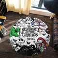 Personalized Nightmare Before Christmas Round Rug for Kids Round Rug GradoCreations