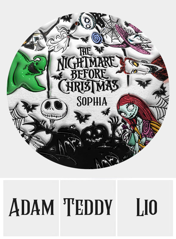 Personalized Nightmare Before Christmas Round Rug for Kids Round Rug GradoCreations