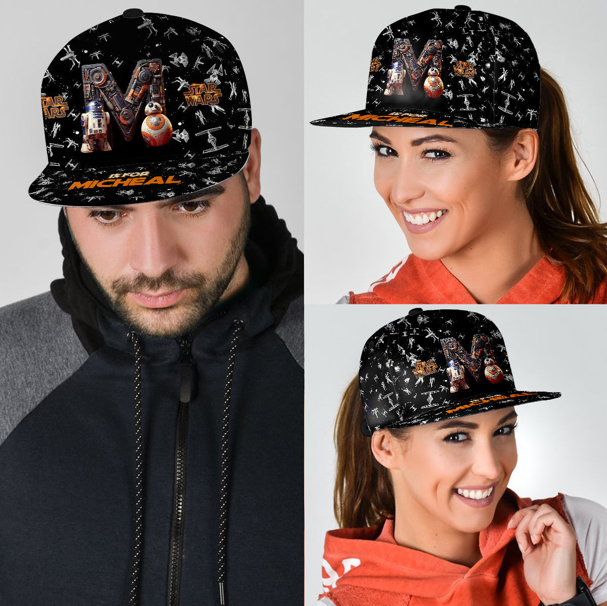 Personalized Star Wars Snapback Hat Custom Name for Kids Snapback GradoCreations