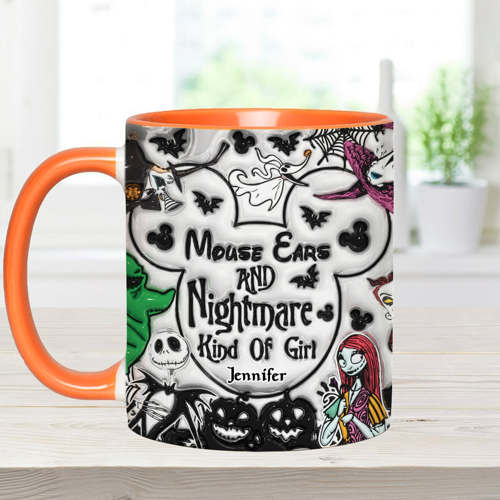Personalized Mouse Ears Mug Unique Gift for Halloween Lover Accent Mug GradoCreations