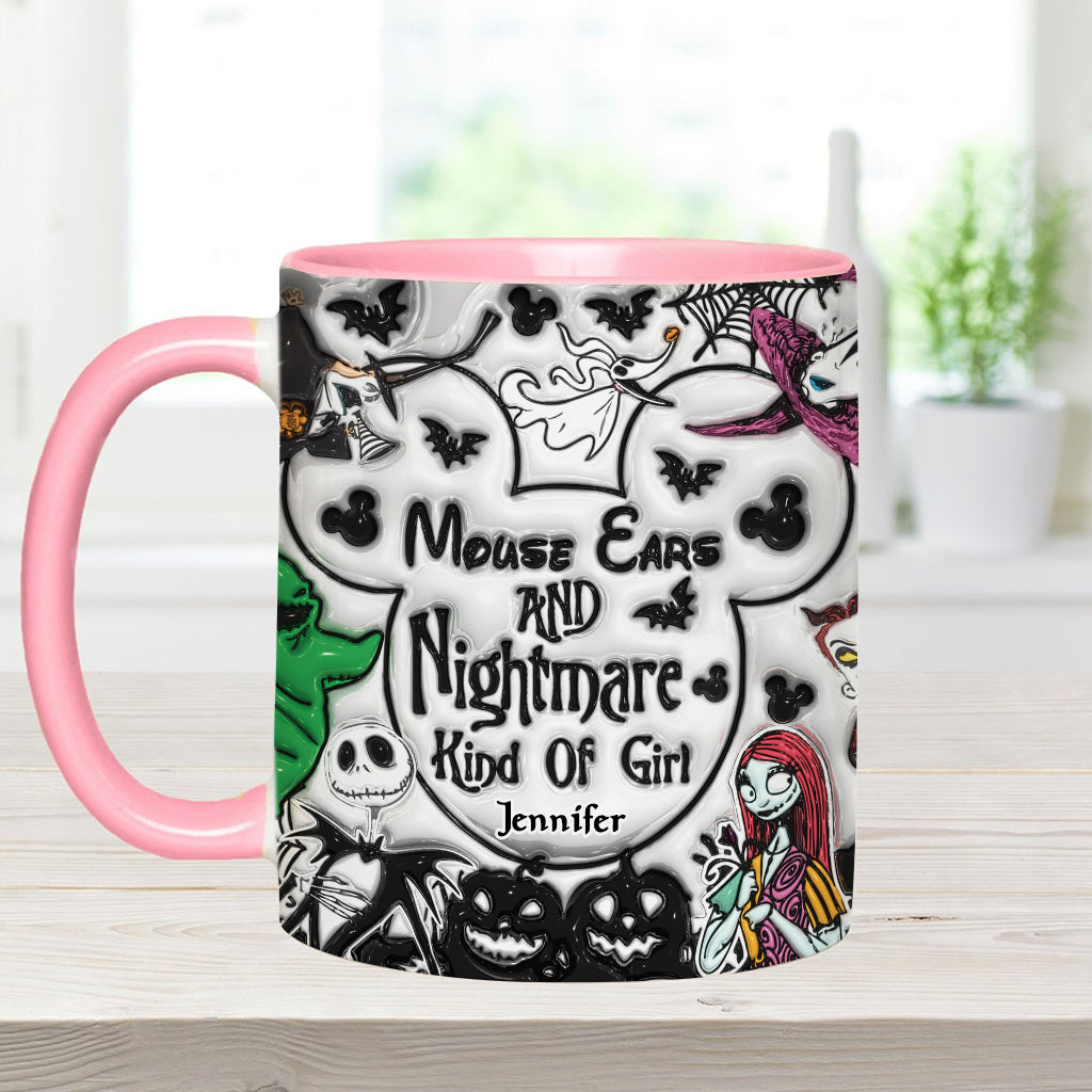 Personalized Mouse Ears Mug Unique Gift for Halloween Lover Accent Mug GradoCreations