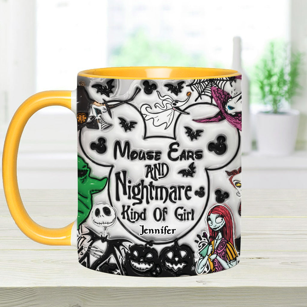 Personalized Mouse Ears Mug Unique Gift for Halloween Lover Accent Mug GradoCreations