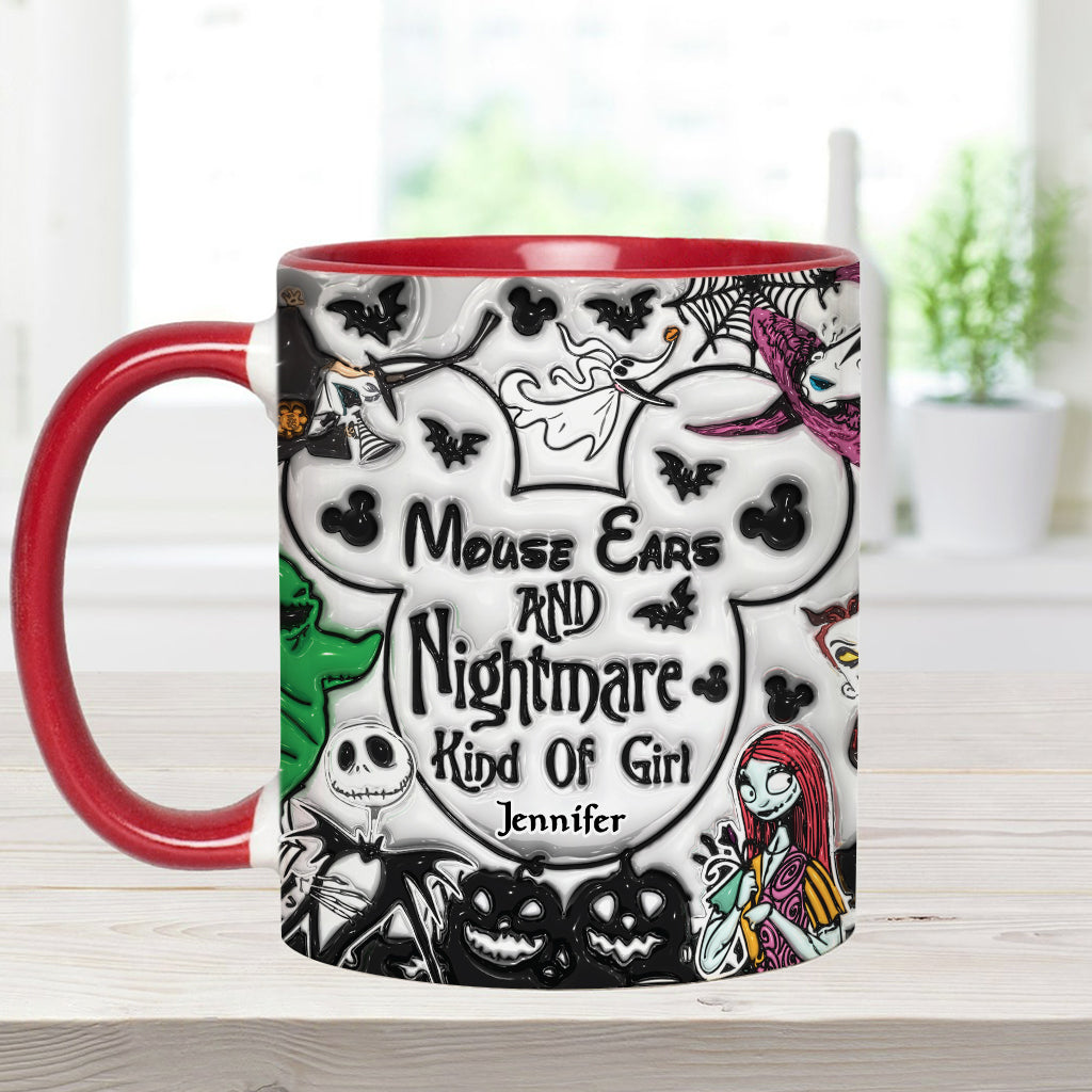 Personalized Mouse Ears Mug Unique Gift for Halloween Lover Accent Mug GradoCreations