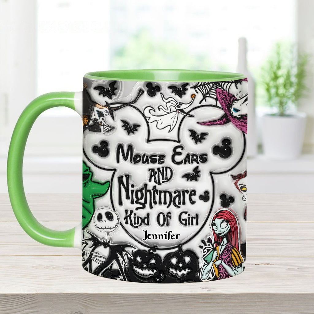 Personalized Mouse Ears Mug Unique Gift for Halloween Lover Accent Mug GradoCreations