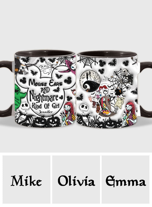 Personalized Mouse Ears Mug Unique Gift for Halloween Lover Accent Mug GradoCreations