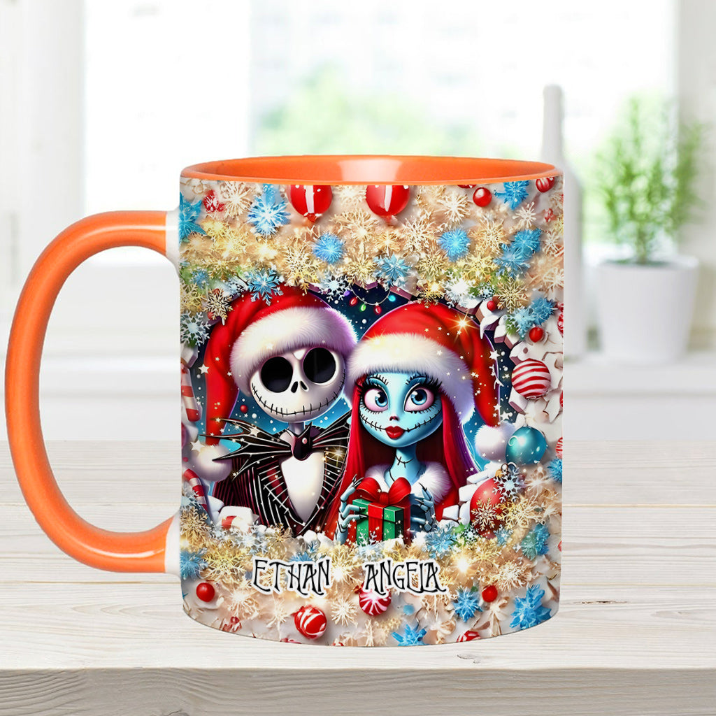 Personalized Nightmare Accent Mug with Custom Names Gift Idea Accent Mug GradoCreations