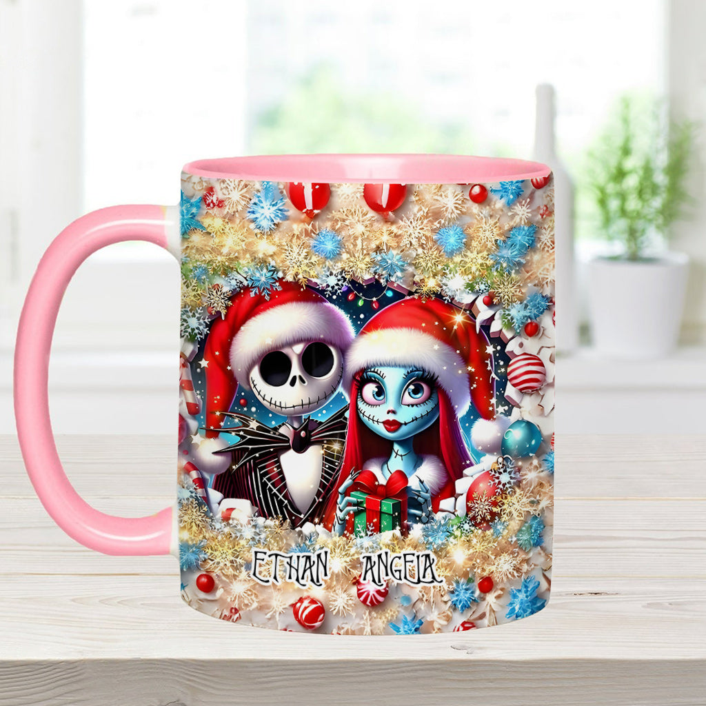 Personalized Nightmare Accent Mug with Custom Names Gift Idea Accent Mug GradoCreations
