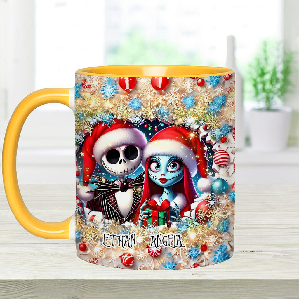Personalized Nightmare Accent Mug with Custom Names Gift Idea Accent Mug GradoCreations