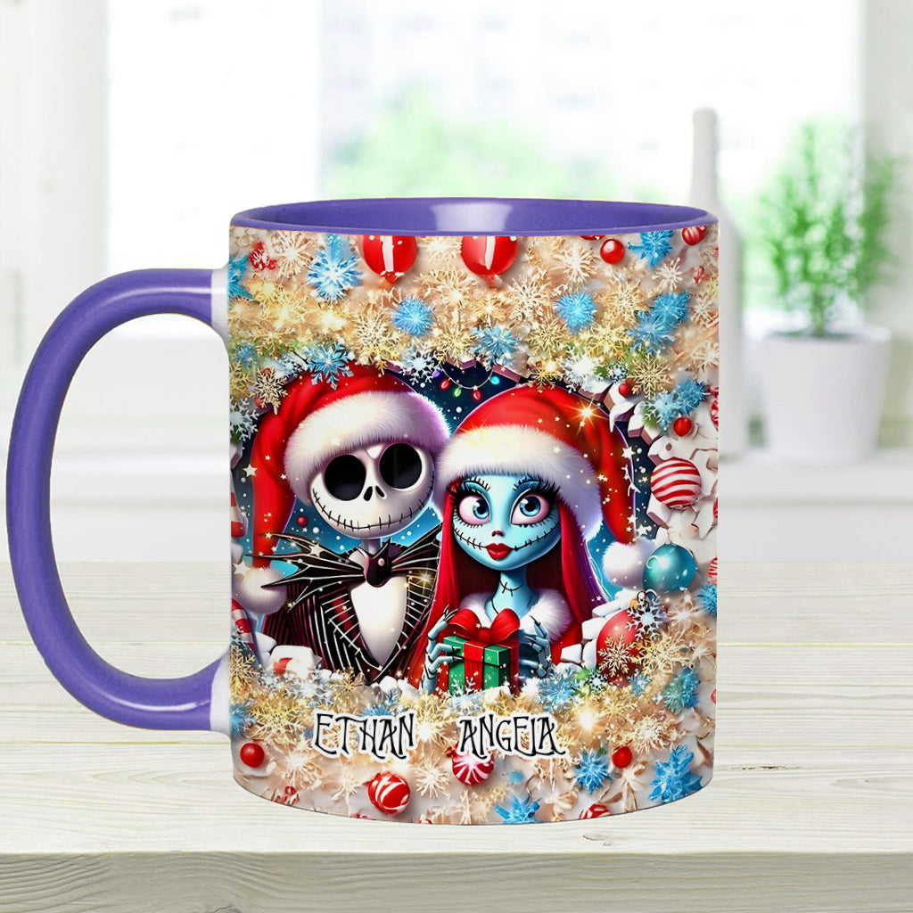 Personalized Nightmare Accent Mug with Custom Names Gift Idea Accent Mug GradoCreations
