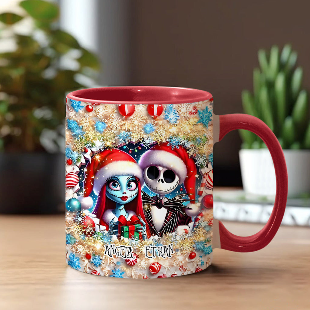 Personalized Nightmare Accent Mug with Custom Names Gift Idea Accent Mug GradoCreations