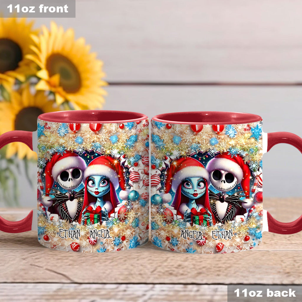 Personalized Nightmare Accent Mug with Custom Names Gift Idea Accent Mug GradoCreations