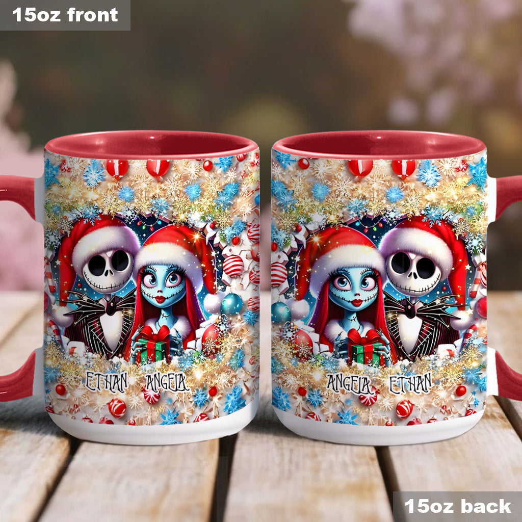 Personalized Nightmare Accent Mug with Custom Names Gift Idea Accent Mug GradoCreations