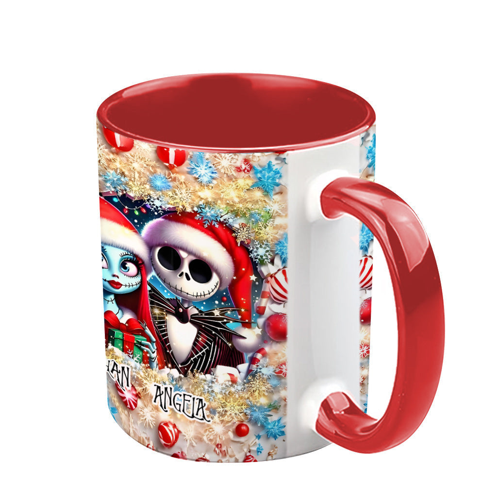 Personalized Nightmare Accent Mug with Custom Names Gift Idea Accent Mug GradoCreations