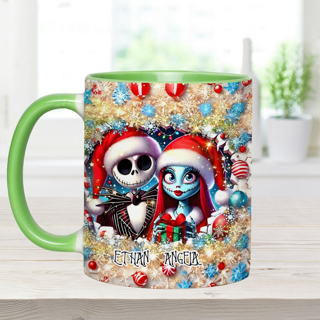 Personalized Nightmare Accent Mug with Custom Names Gift Idea Accent Mug GradoCreations