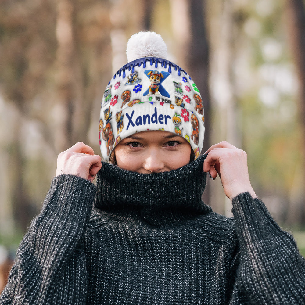 Personalized Kids Beanie Hat Custom Name Holiday Gift Beanie Hat GradoCreations
