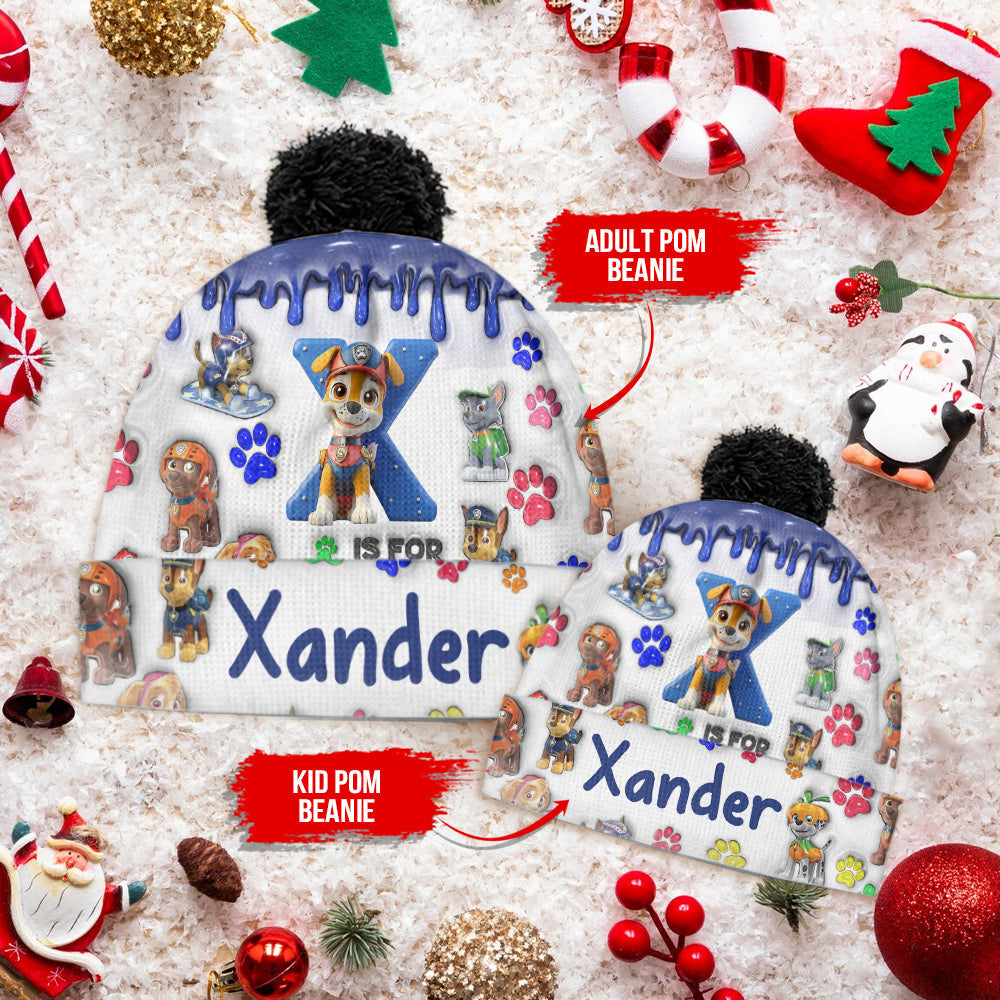 Personalized Kids Beanie Hat Custom Name Holiday Gift Beanie Hat GradoCreations