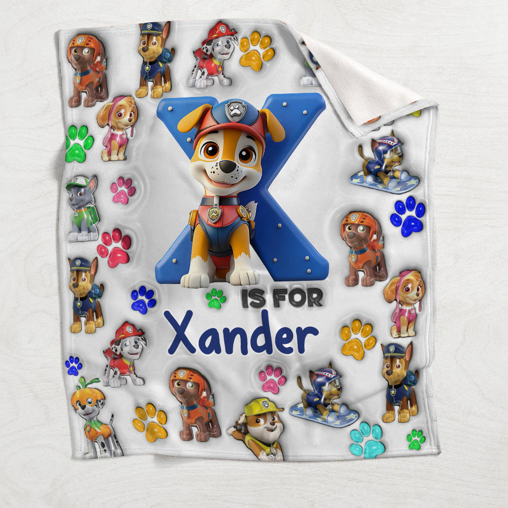 Personalized Kids Blanket Featuring Paw Patrol Theme for Birthdays Blanket GradoCreations