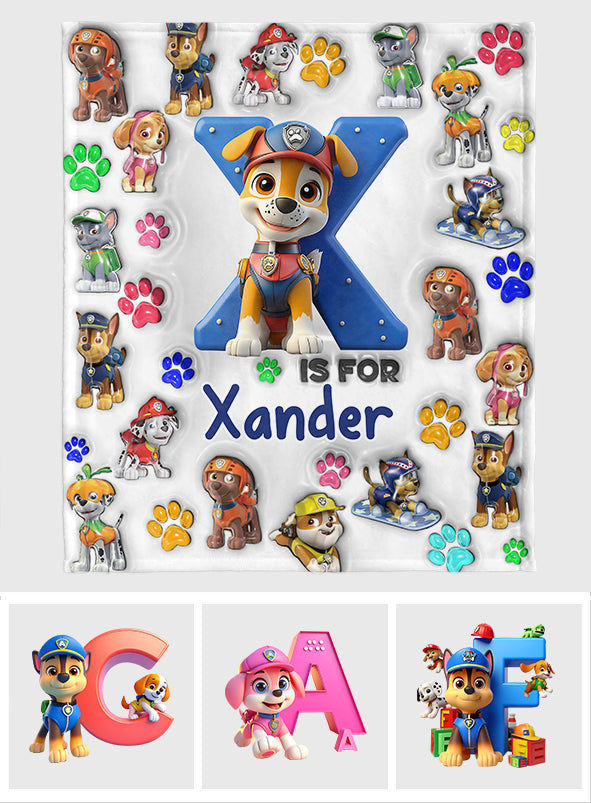 Personalized Kids Blanket Featuring Paw Patrol Theme for Birthdays Blanket GradoCreations