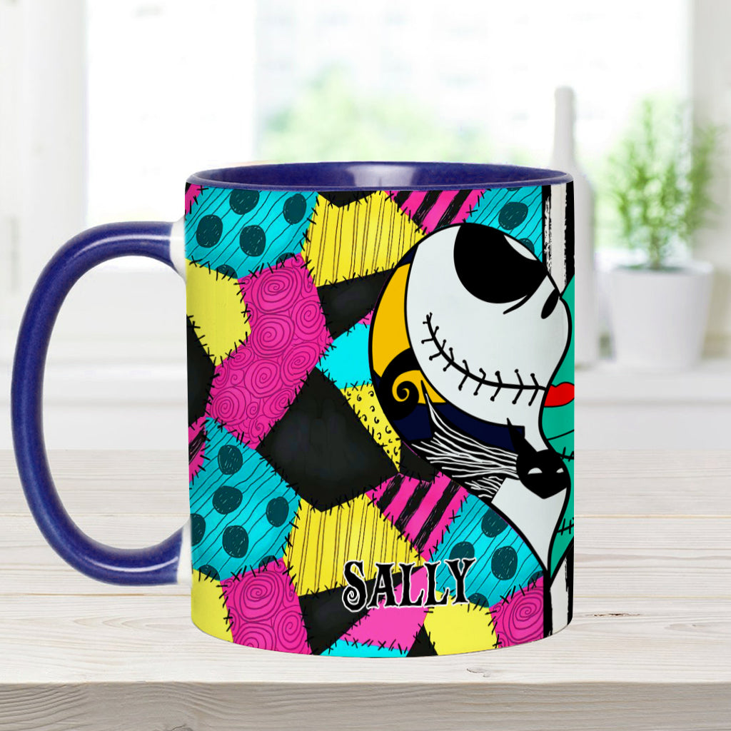 Personalized Nightmare Accent Mug Custom Name Gift for Couples Accent Mug GradoCreations