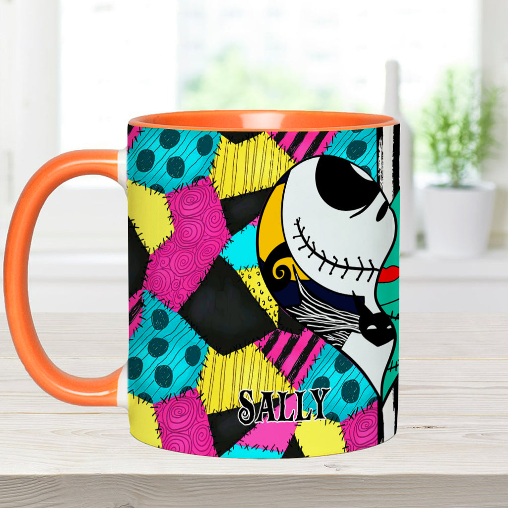 Personalized Nightmare Accent Mug Custom Name Gift for Couples Accent Mug GradoCreations