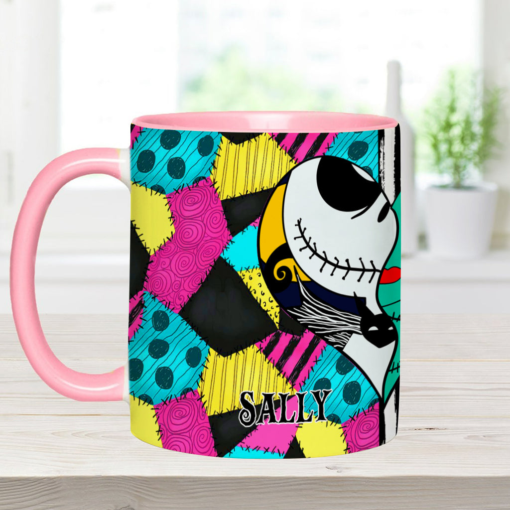Personalized Nightmare Accent Mug Custom Name Gift for Couples Accent Mug GradoCreations