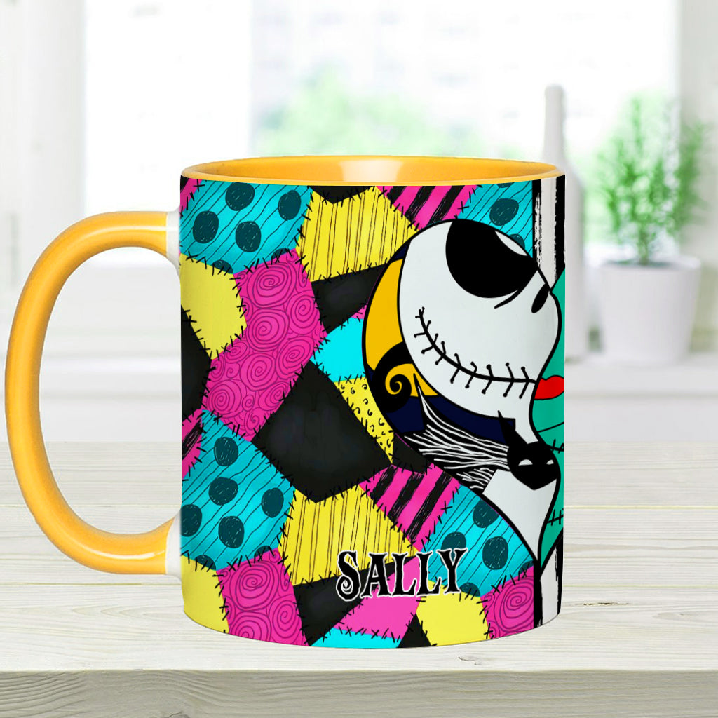 Personalized Nightmare Accent Mug Custom Name Gift for Couples Accent Mug GradoCreations