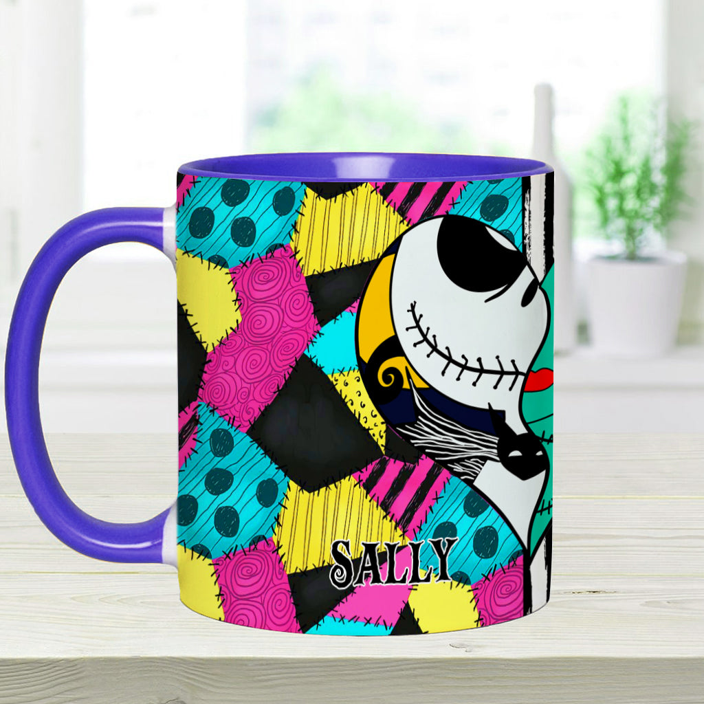 Personalized Nightmare Accent Mug Custom Name Gift for Couples Accent Mug GradoCreations