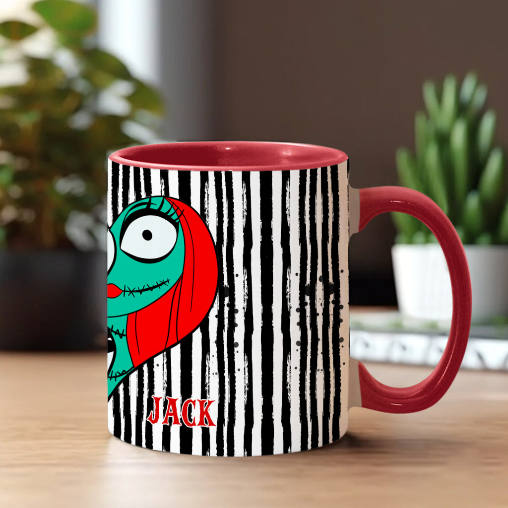 Personalized Nightmare Accent Mug Custom Name Gift for Couples Accent Mug GradoCreations