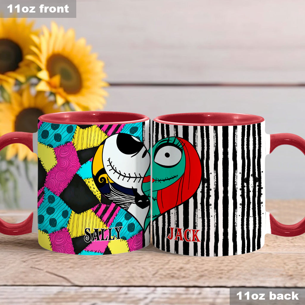 Personalized Nightmare Accent Mug Custom Name Gift for Couples Accent Mug GradoCreations