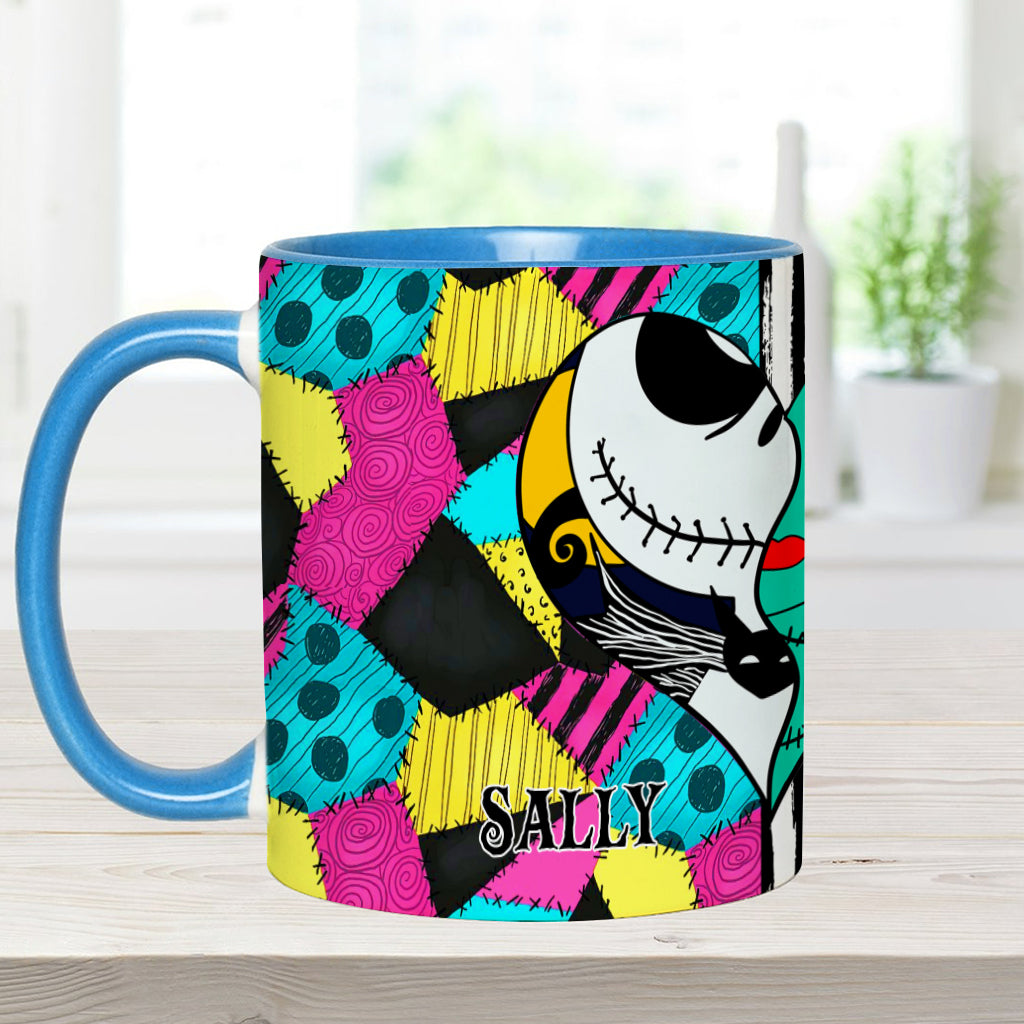 Personalized Nightmare Accent Mug Custom Name Gift for Couples Accent Mug GradoCreations
