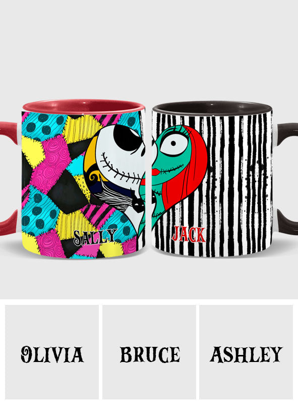 Personalized Nightmare Accent Mug Custom Name Gift for Couples Accent Mug GradoCreations