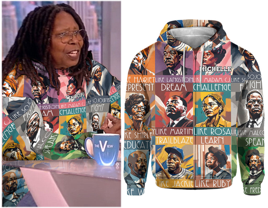 Personalized All Over Shirt Featuring African American Icons for Unique Gifts All Over Shirt GradoCreations