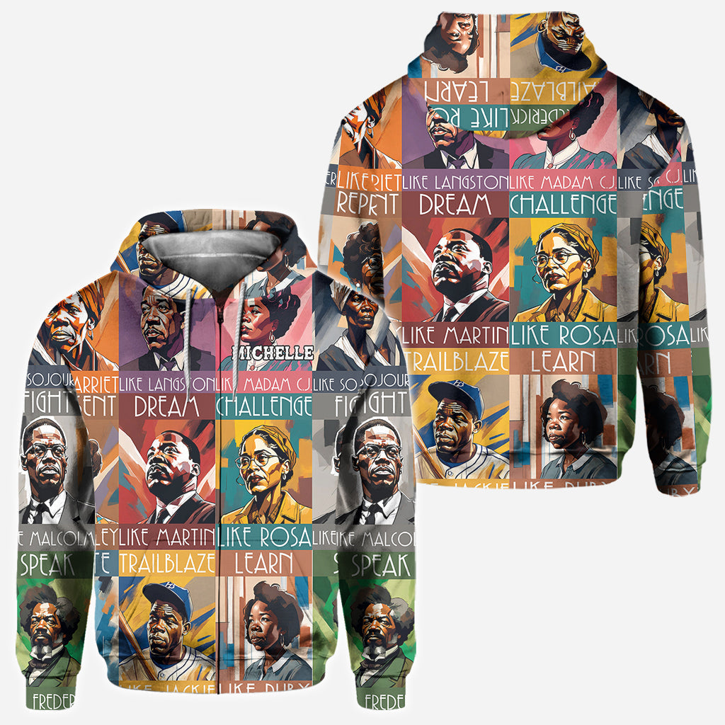 Personalized All Over Shirt Featuring African American Icons for Unique Gifts All Over Shirt GradoCreations