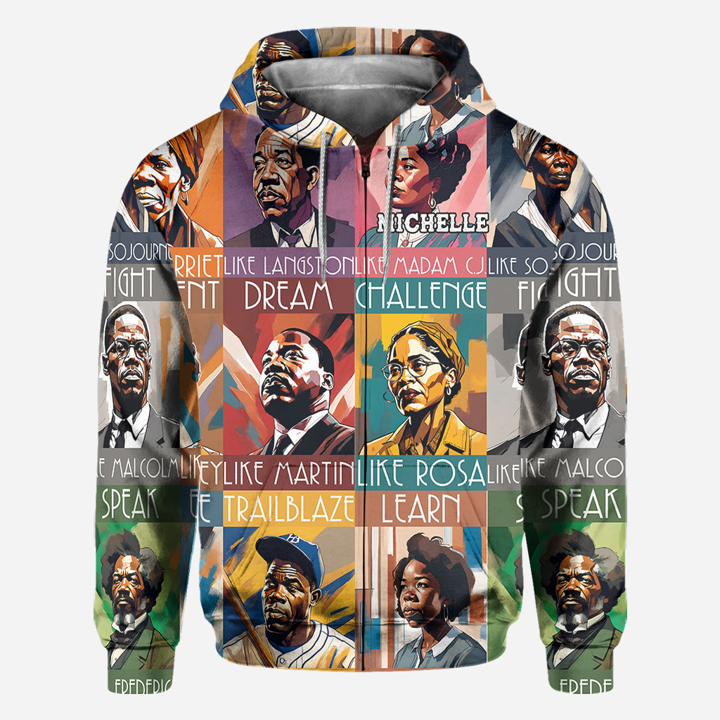 Personalized All Over Shirt Featuring African American Icons for Unique Gifts All Over Shirt GradoCreations
