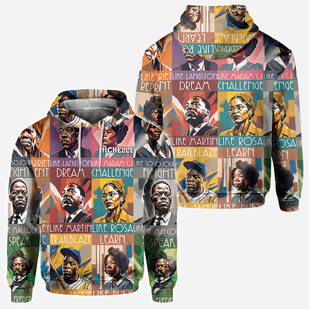 Personalized All Over Shirt Featuring African American Icons for Unique Gifts All Over Shirt GradoCreations