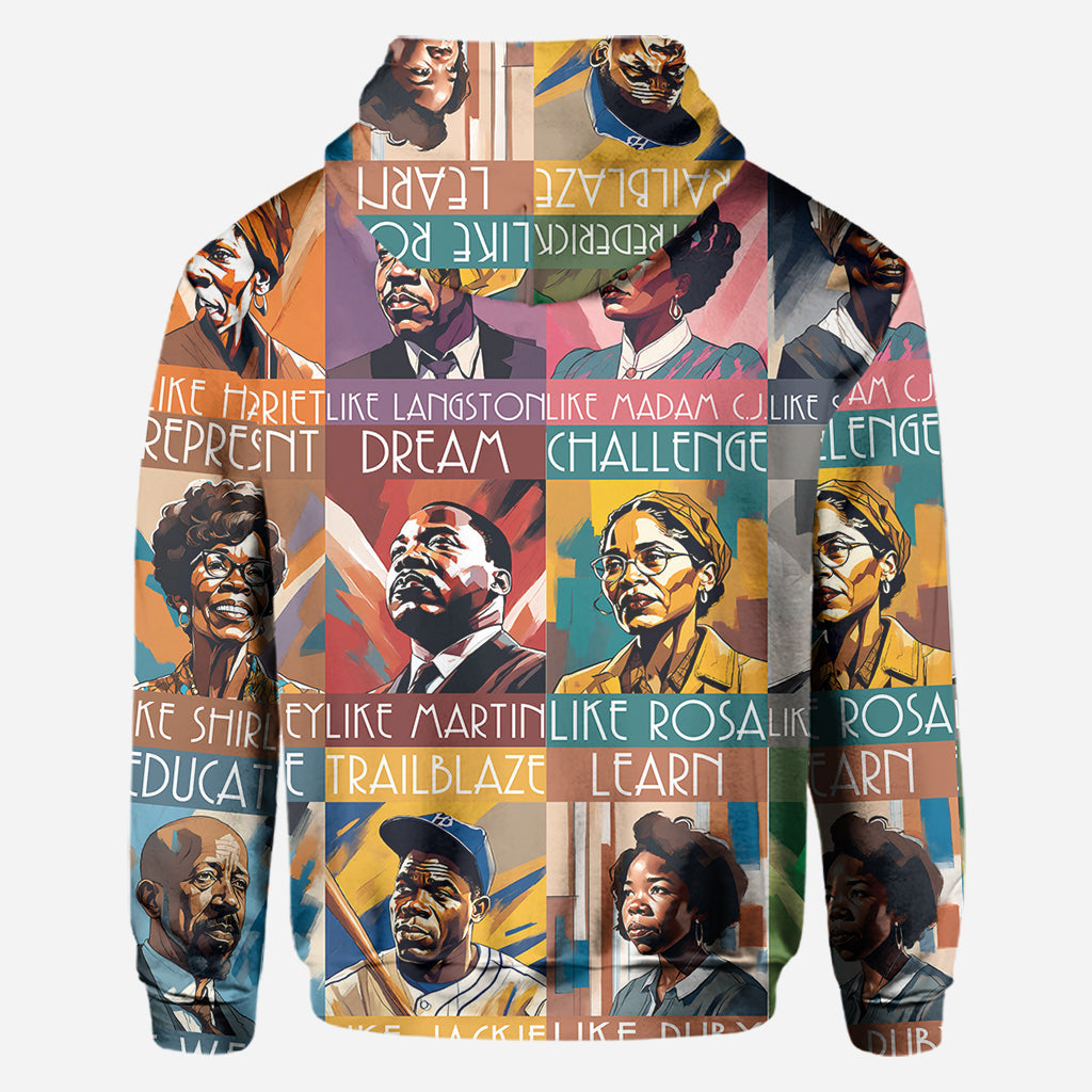 Personalized All Over Shirt Featuring African American Icons for Unique Gifts All Over Shirt GradoCreations