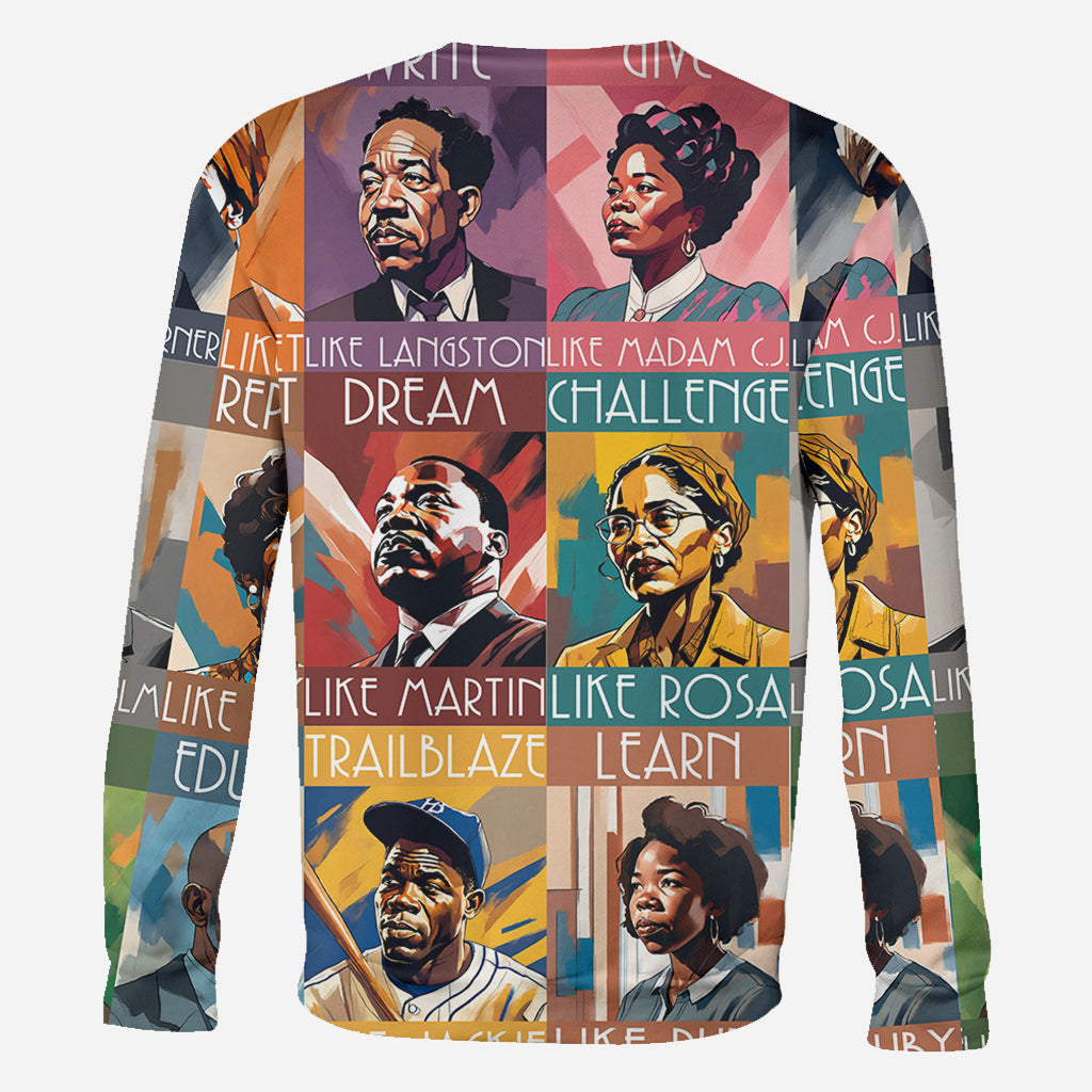 Personalized All Over Shirt Featuring African American Icons for Unique Gifts All Over Shirt GradoCreations