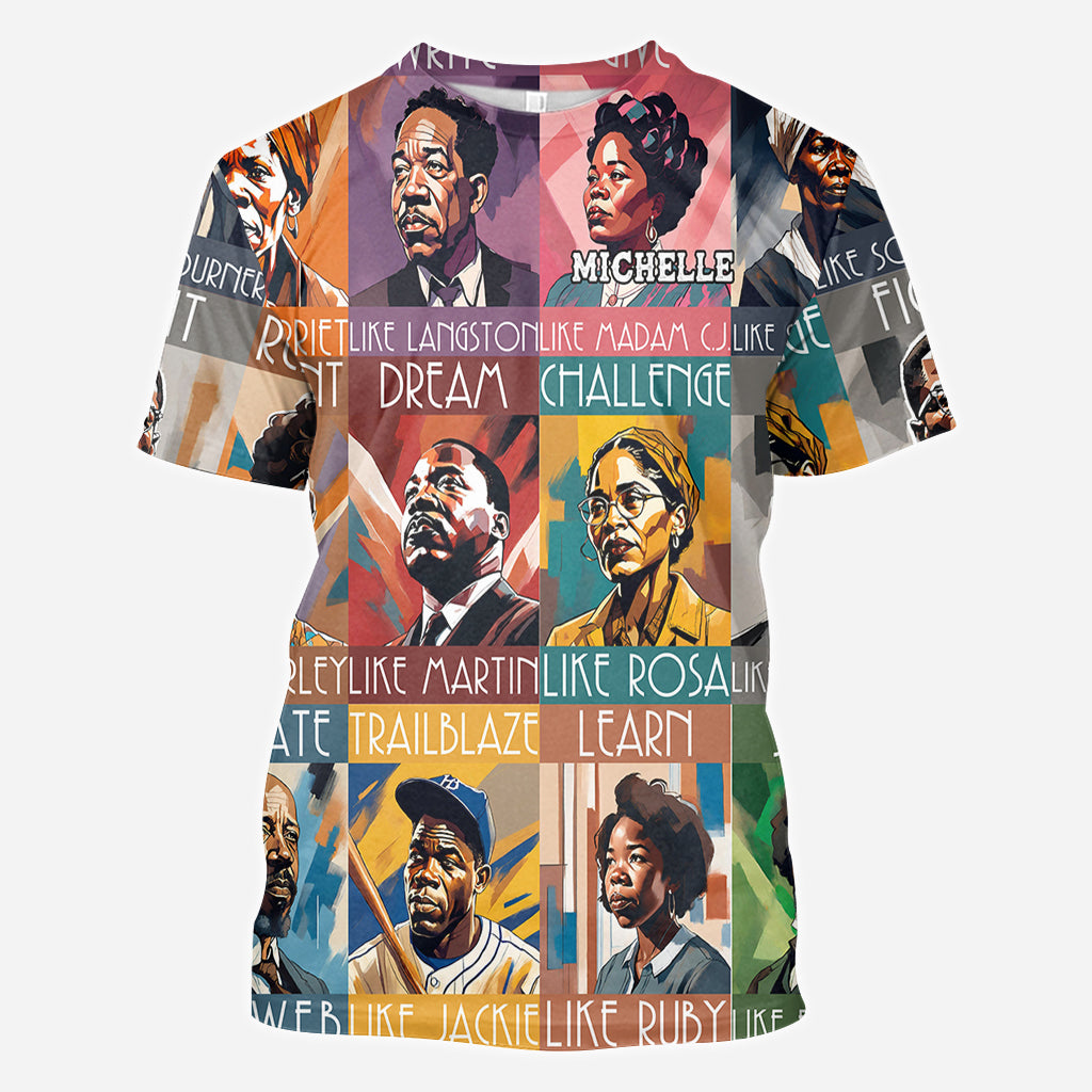 Personalized All Over Shirt Featuring African American Icons for Unique Gifts All Over Shirt GradoCreations