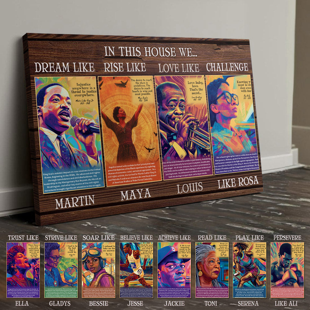 Personalized African American Canvas Art Inspirational Quotes Gift Canvas And Poster GradoCreations