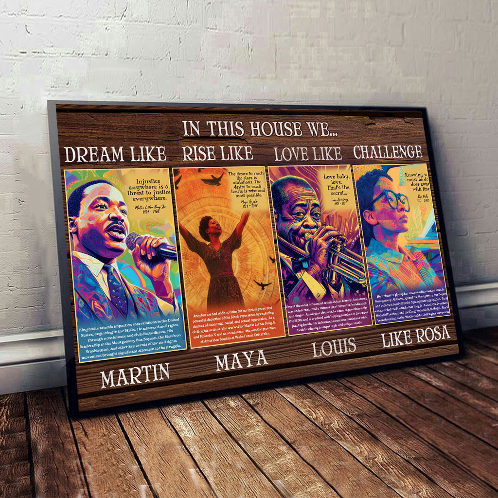 Personalized African American Canvas Art Inspirational Quotes Gift Canvas And Poster GradoCreations