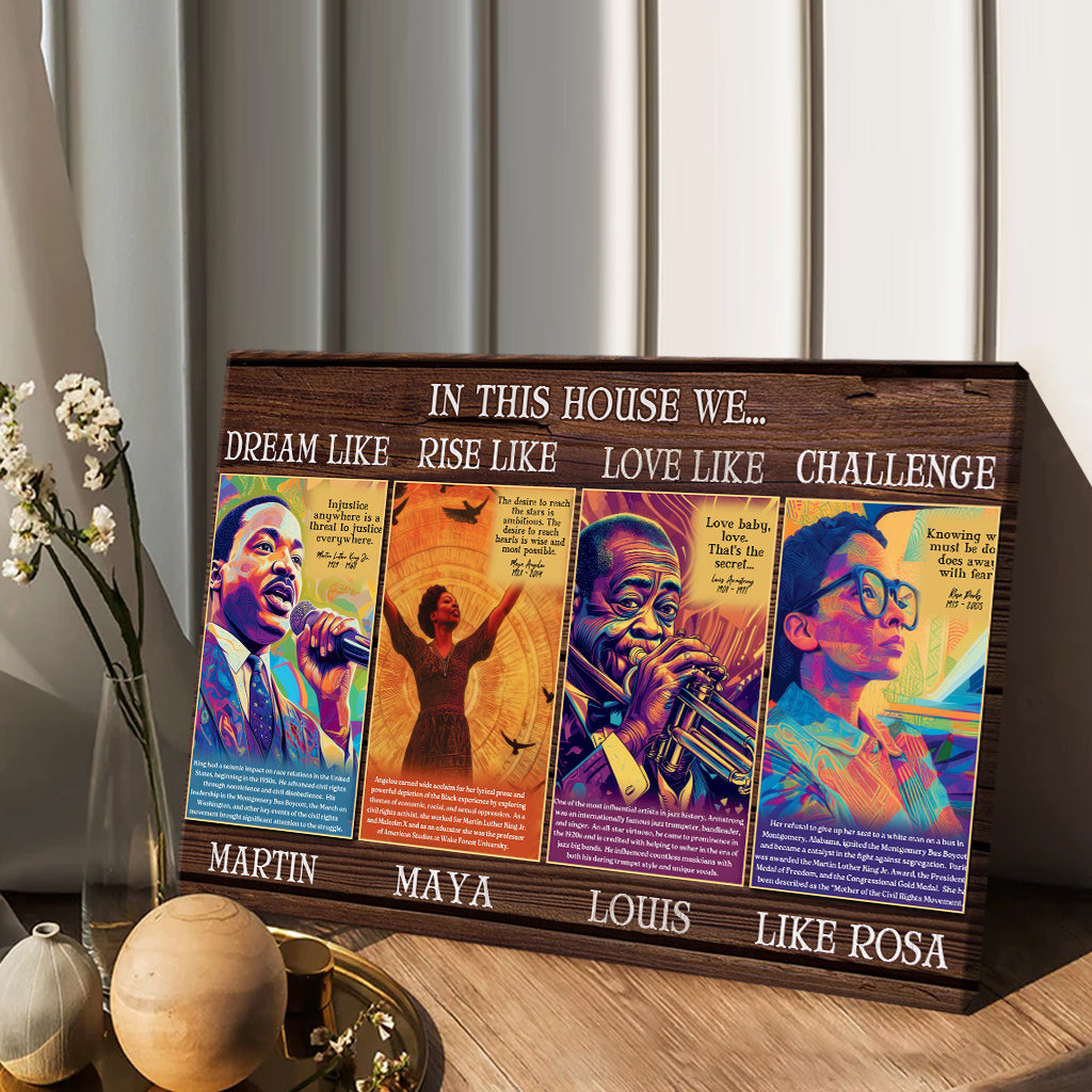 Personalized African American Canvas Art Inspirational Quotes Gift Canvas And Poster GradoCreations