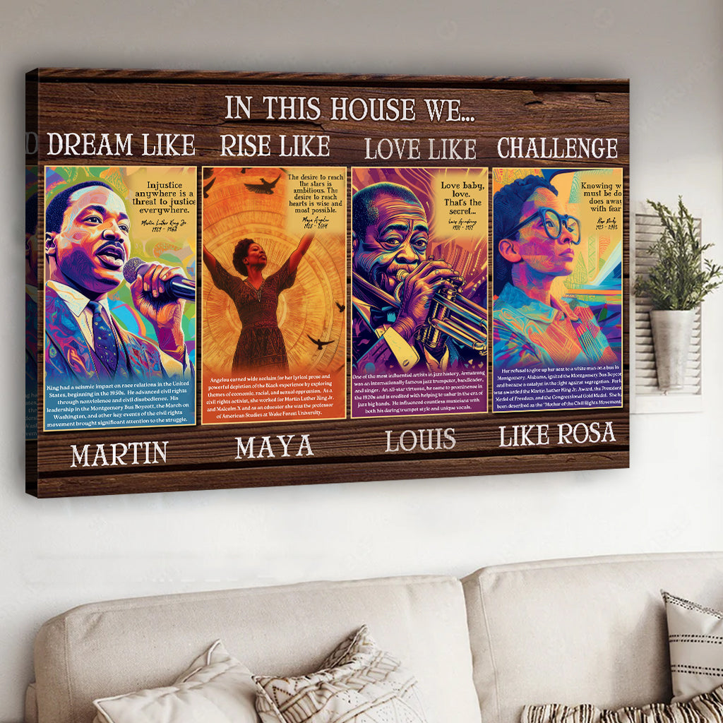 Personalized African American Canvas Art Inspirational Quotes Gift Canvas And Poster GradoCreations