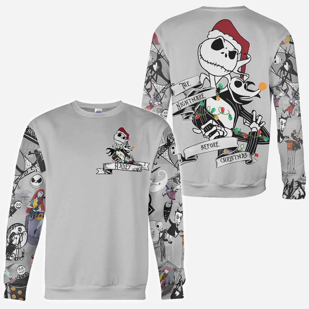 Personalized Nightmare Before Christmas All Over Shirt Gift All Over Shirt GradoCreations