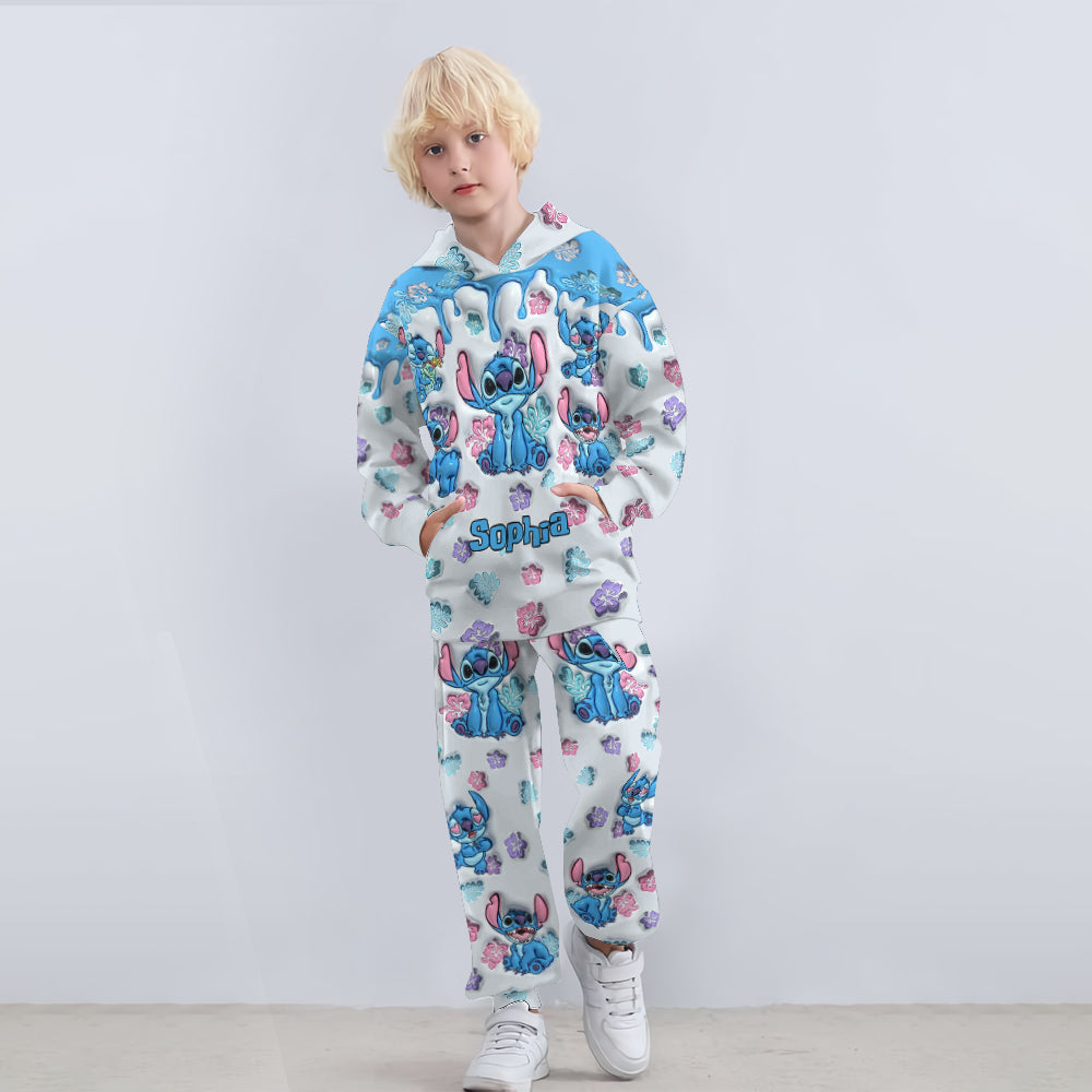 Personalized Kids Hoodie & Jogger Set with Custom Name for Adventures Kid Hoodie & Kid Jogger Sweatpants GradoCreations