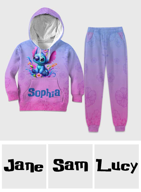 Personalized Kids Hoodie & Jogger Set with Custom Name for Adventures Kid Hoodie & Kid Jogger Sweatpants GradoCreations