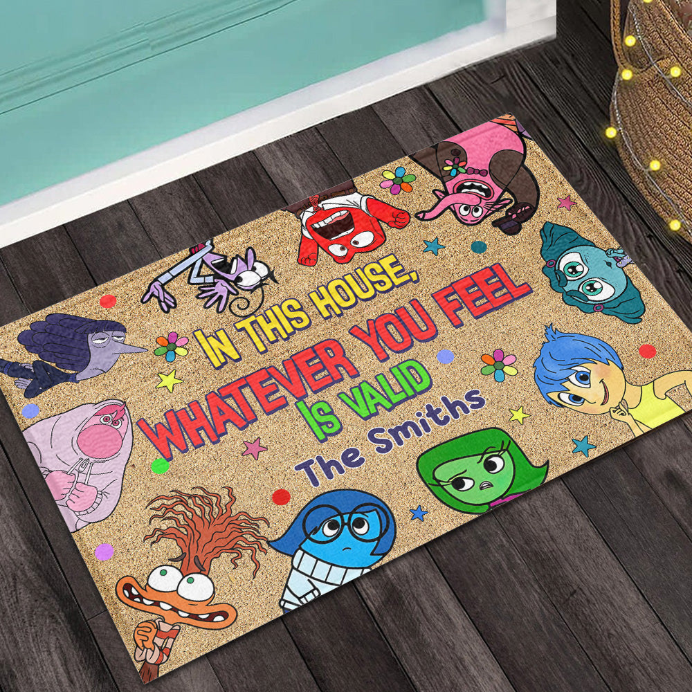 Personalized Family Doormat Whatever You Feel Is Valid Gift Doormat GradoCreations